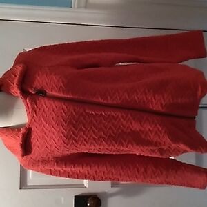 Lucky Brand XL red moto jacket sweater